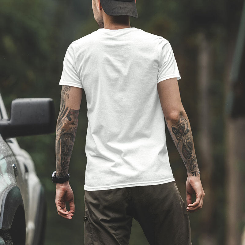 Camiseta Unisex Personalizada com a sua Imagem. Estampa Média (24x32cm)