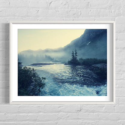 Quadro com Moldura de Madeira, Vidro Temperado e Paspatur. Papel Fotográfico Ultra HD.