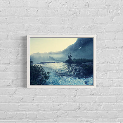 Quadro com Moldura de Madeira, Vidro Temperado e Paspatur. Papel Fotográfico Ultra HD.